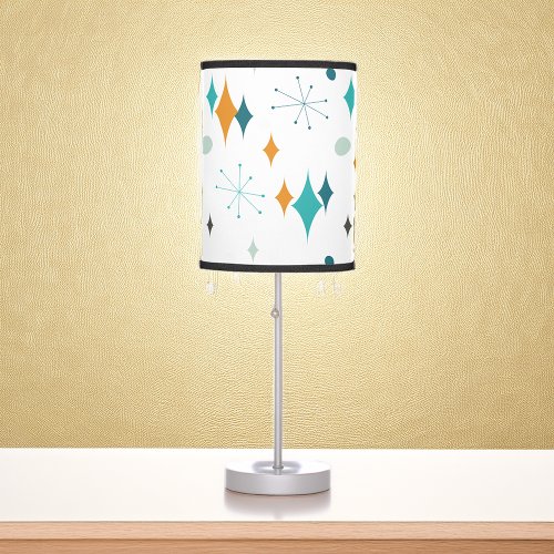 Starburst Mid Century Modern Pattern Table Lamp
