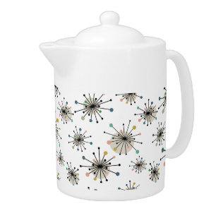 Starburst Mid Century Modern Pattern Teapot