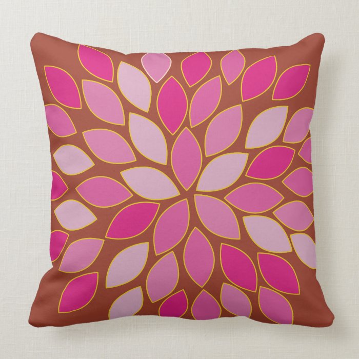 Starburst Modern Flower Pattern Design Pillow