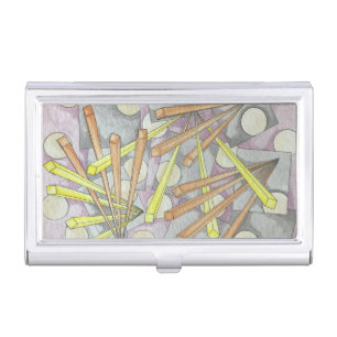 Starburst-Modern Geometric Watercolor Art Business Card Case