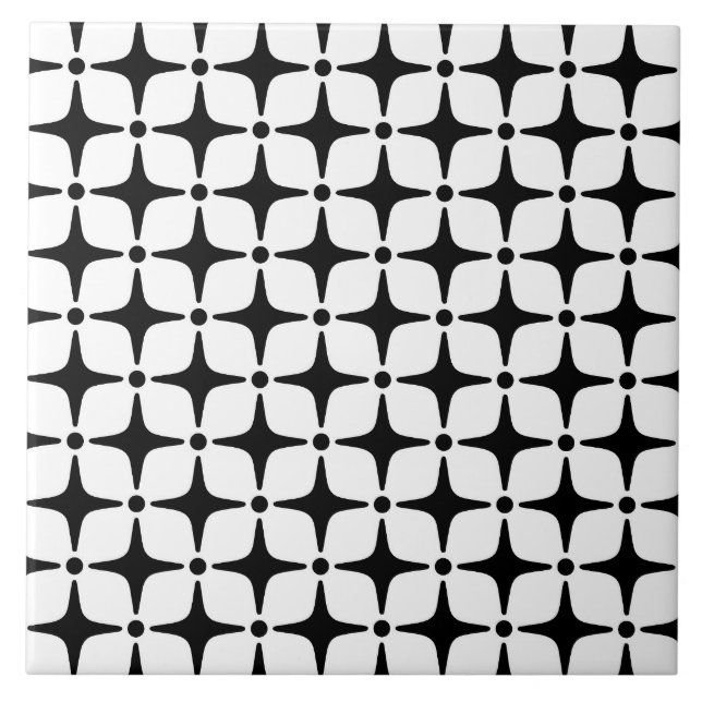 Starburst Pattern Ceramic Tile (Front)