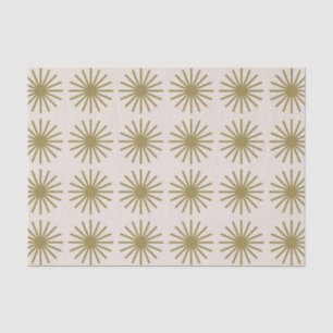 Starburst Pattern Gold & Linen White Tissue Paper