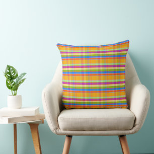 Starburst Plaid SXB Throw Pillow