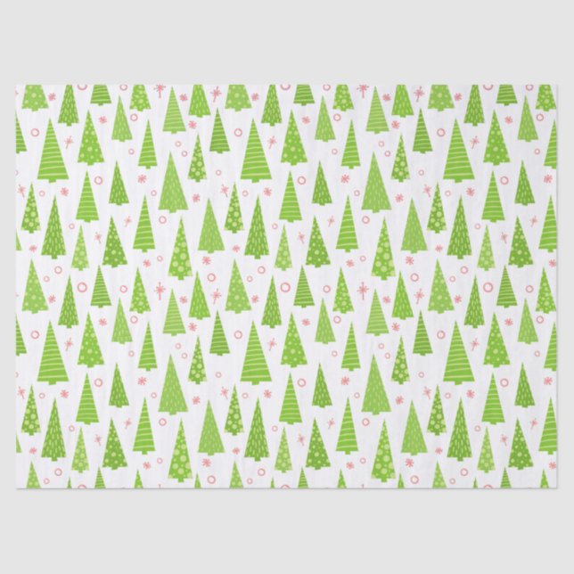 Starburst Retro Christmas Tree Tissue Paper (Front)