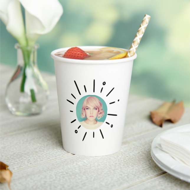 STARBURST |  Simple Fun & Playful Custom Photo Paper Cups (Insitu)