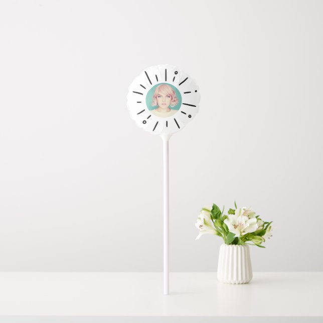 STARBURST | Simple Round Fun Custom Photo Balloon (In Situ)
