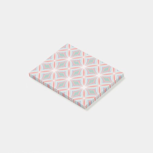 Starburst Striped Tile Pattern in Red Green Blue Post_it Notes