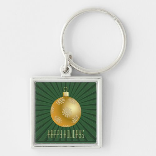 Starburst Stripes Ornament Keychain Green Keychain