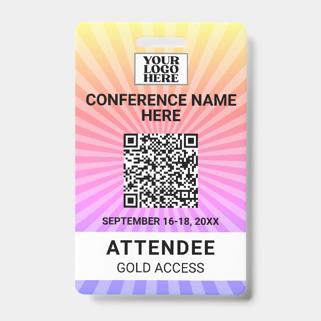Starburst Sunshine Conference Event Badge (Front)