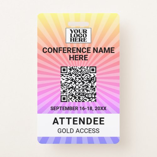Starburst Sunshine Conference Event Badge