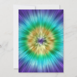 Starburst Tie Dye Holiday Card