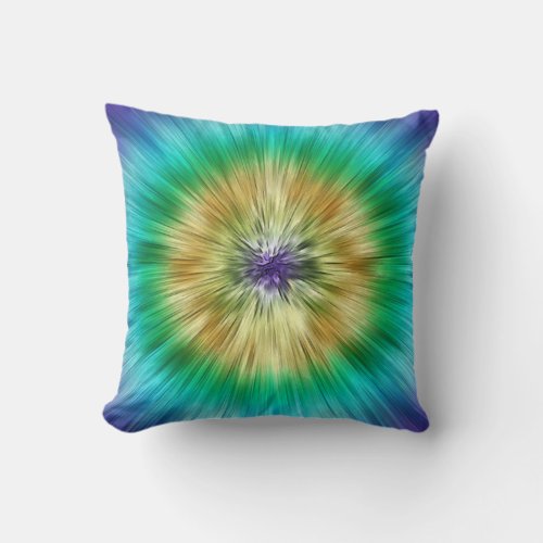 Starburst Tie Dye Throw Pillow