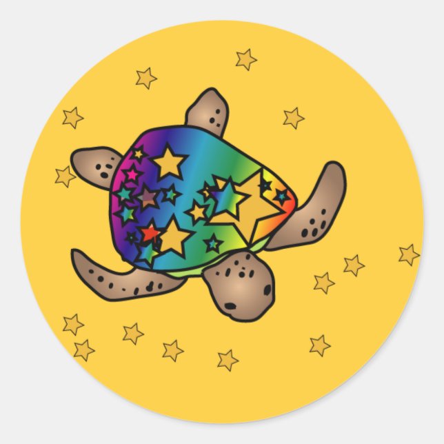 Starburst Turtle Sticker (Front)