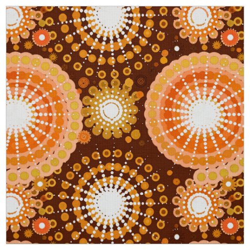 Starbursts and pinwheels, chocolate brown & tan fabric