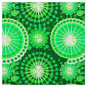 Starbursts and pinwheels, dark pine green fabric