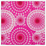 Starbursts and pinwheels, fuchsia pink &amp; maroon fabric