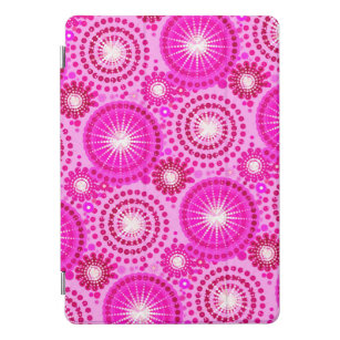 Starbursts and pinwheels, orchid and magenta iPad pro cover