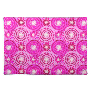 Starbursts and pinwheels, orchid and magenta placemat
