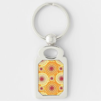 Starbursts And Pinwheels  Saffron And Raisin Keychain by Floridity at Zazzle