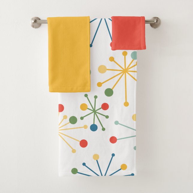 Starbursts in Color Bath Towel Set (Insitu)
