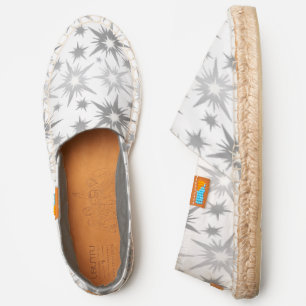 Starbursts Silver Gray Espadrilles