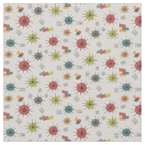 Starbursts Vintage Style Fabric