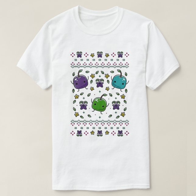 Stardew Valley Junimo & Stardrop Crochet Design -  T-Shirt (Design Front)