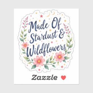 Stardust and Wildflowers Whimsical Sticker Art
