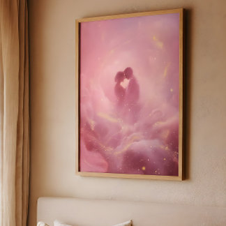 Stardust Embrace – Romantic Cosmic design Poster