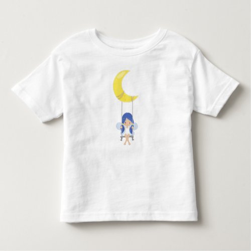 Stardust Fairy Cute Fairy Fairy On A Swing Moon Toddler T_shirt