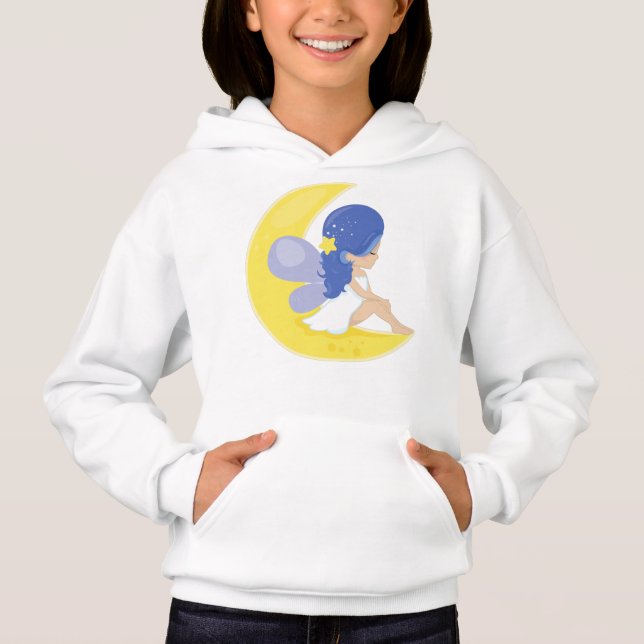 Stardust Fairy, Cute Fairy, Fairy On The Moon Hoodie (Front)