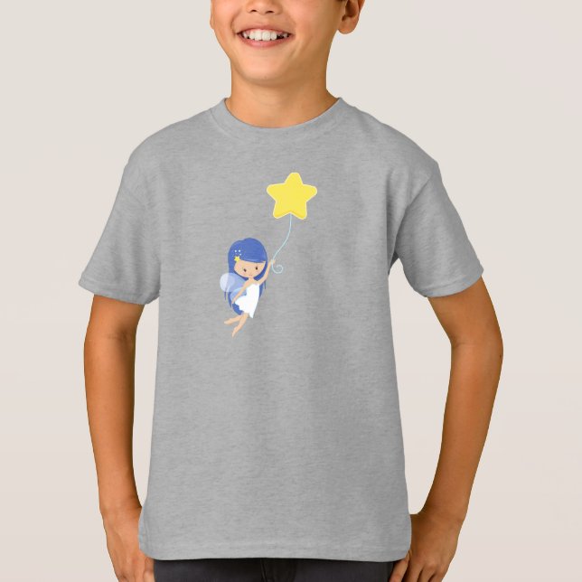 Stardust Fairy, Cute Fairy, Fairy With Balloon T-Shirt (Front)