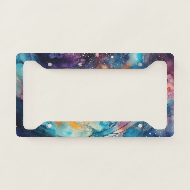 Stardust Galaxy License Plate Frame (Front)