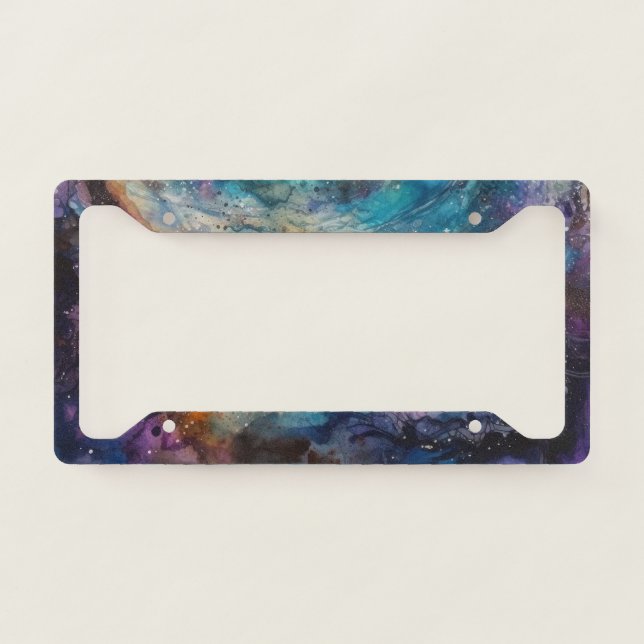 Stardust Galaxy License Plate Frame (Front)