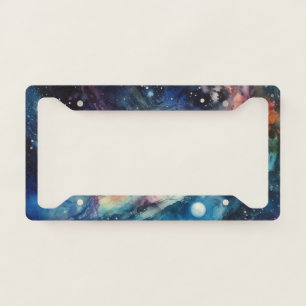 Stardust Galaxy License Plate Frame
