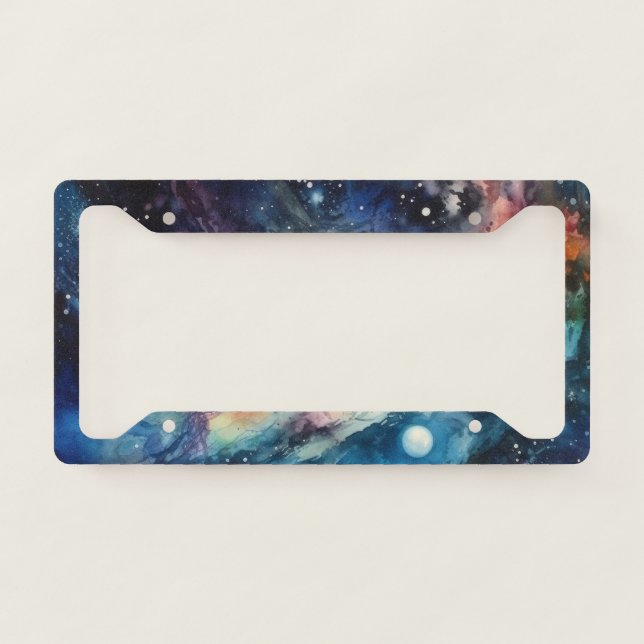 Stardust Galaxy License Plate Frame (Front)