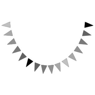 Stardust Grey to Black Gradient Theme Bunting Flags