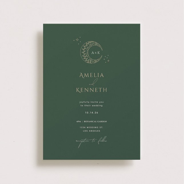 Stardust Monogram Wedding Invitations (Creator Uploaded)