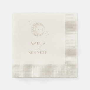 Stardust Monogram Wedding Invitations Napkins