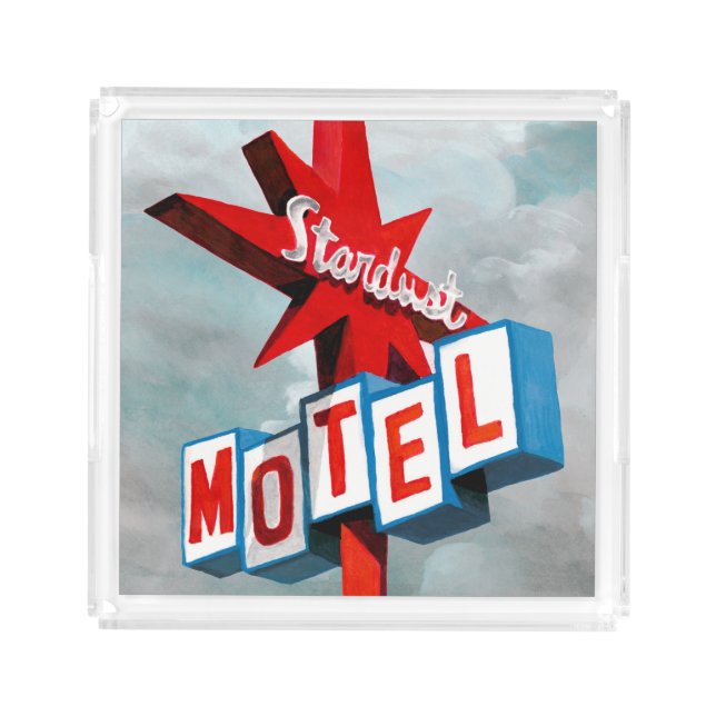 Stardust Motel Sign Acrylic Tray (Front)