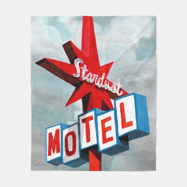 Stardust Motel Sign Fleece Blanket (Front)