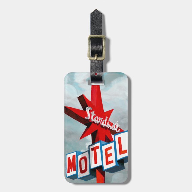 Stardust Motel Sign Luggage Tag (Front Vertical)