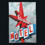 Stardust Motel Sign Towel<br><div class="desc">Stardust Motel Sign  Artist: Naomi McCavitt</div>