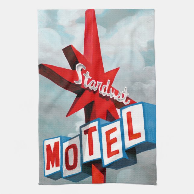 Stardust Motel Sign Towel (Vertical)