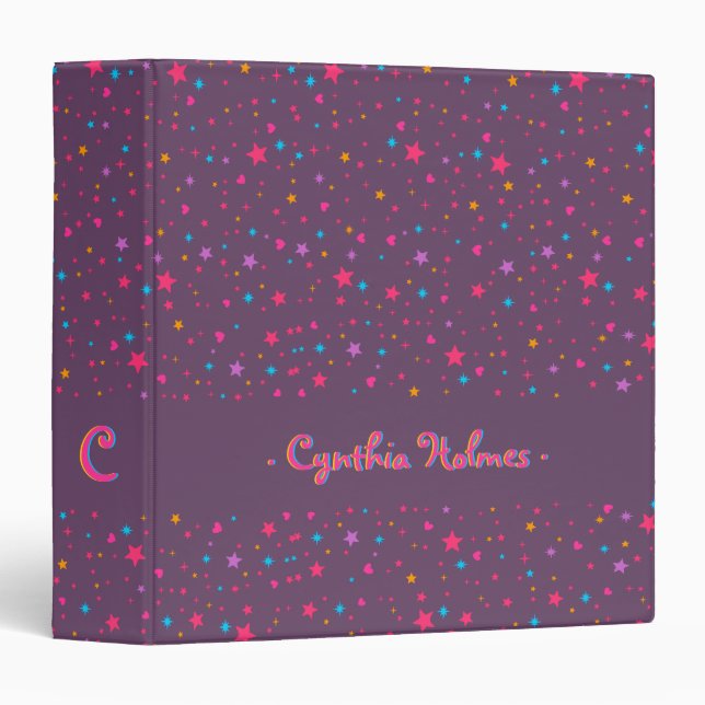 Stardust Pattern Monogram binder (Front/Spine)