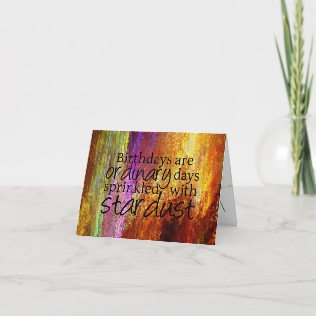 Stardust Sprinkled Birthday Card (Front)