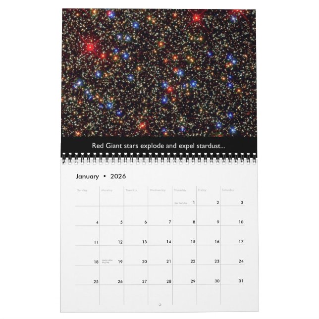 Stardust to Stardust 2012 Calendar (Jan 2026)