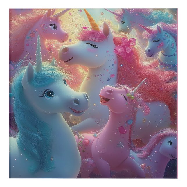 Stardust Unicorn Gala Acrylic Print (Front)