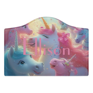 Stardust Unicorn Gala Door Sign
