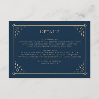 Stardust Wedding Enclosure Card